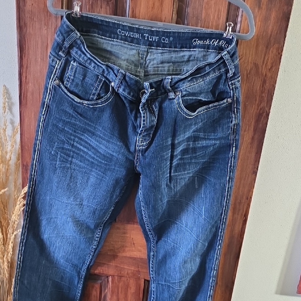 Cowgirl Tuff Dark Blue Straight Leg Jeans